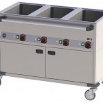 Bain-Marie-Wagen-Fahrbar 3x GN 1/1