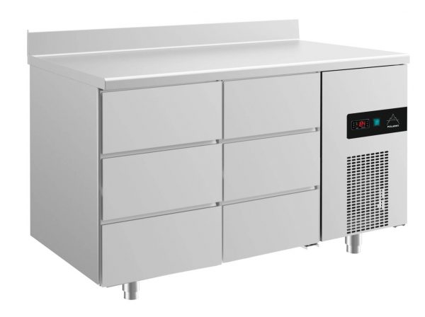 Kühltisch -2 bis +8°C 1400x700x850mm mit 2x drei Schubladen – Bild 1