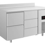 Kühltisch -2 bis +8°C 1400x700x850mm mit 1x zwei Schubladen und 1x drei Schubladen