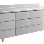 Kühltisch -2 bis +8°C 1865x700x850mm mit 3x drei Schubladen