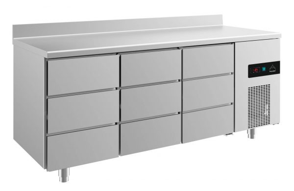 Kühltisch -2 bis +8°C 1865x700x850mm mit 3x drei Schubladen – Bild 1