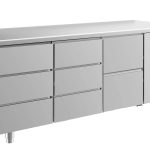 Kühltisch -2 bis +8°C 1865x700x850mm mit 1x zwei Schubladen und 2x drei Schubladen
