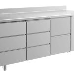Kühltisch -2 bis +8°C 1865x700x850mm mit 1x zwei Schubladen und 2x drei Schubladen