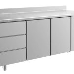 Kühltisch -2 bis +8°C 1865x700x850mm mit 2x Türen und 1x drei Schubladen