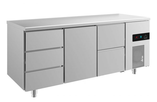 Kühltisch -2 bis +8°C 1865x700x850mm mit 1x Tür, 1x zwei Schubladen und 1x drei Schubladen – Bild 1