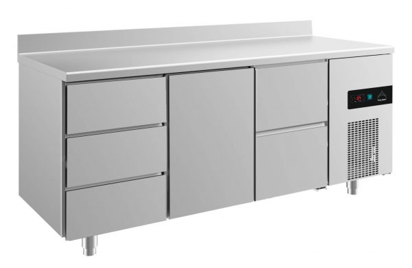 Kühltisch -2 bis +8°C 1865x700x850mm mit 1x Tür, 1x zwei Schubladen und 1x drei Schubladen – Bild 1