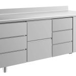 Kühltisch -2 bis +8°C 1865x700x850mm mit 1x zwei Schubladen und 2x drei Schubladen