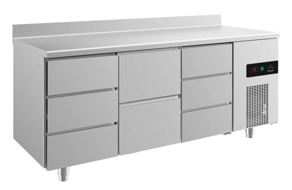 Kühltisch -2 bis +8°C 1865x700x850mm mit 1x zwei Schubladen und 2x drei Schubladen – Bild 1