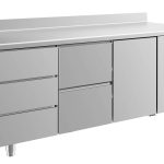 Kühltisch -2 bis +8°C 1865x700x850mm mit 1x Tür, 1x zwei Schubladen und 1x drei Schubladen