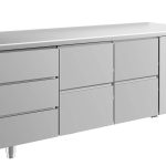 Kühltisch -2 bis +8°C 1865x700x850mm mit 2x zwei Schubladen und 1x drei Schubladen