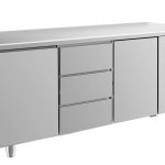 Kühltisch -2 bis +8°C 1865x700x850mm mit 2x Türen und 1x drei Schubladen