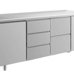 Kühltisch -2 bis +8°C 1865x700x850mm mit 1x Tür, 1x zwei Schubladen und 1x drei Schubladen