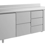 Kühltisch -2 bis +8°C 1865x700x850mm mit 1x Tür, 1x zwei Schubladen und 1x drei Schubladen
