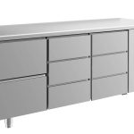 Kühltisch -2 bis +8°C 1865x700x850mm mit 1x zwei Schubladen und 2x drei Schubladen