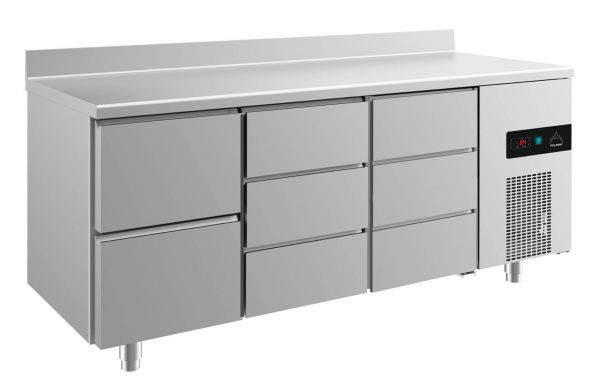 Kühltisch -2 bis +8°C 1865x700x850mm mit 1x zwei Schubladen und 2x drei Schubladen – Bild 1