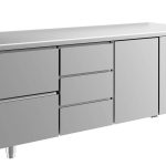 Kühltisch -2 bis +8°C 1865x700x850mm mit 1x Tür, 1x zwei Schubladen und 1x drei Schubladen