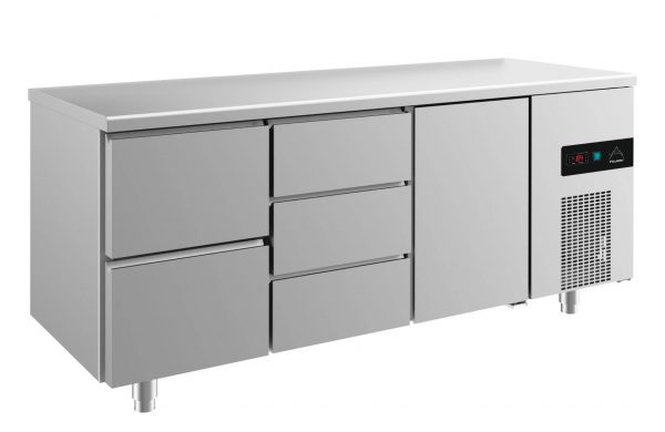 Kühltisch -2 bis +8°C 1865x700x850mm mit 1x Tür, 1x zwei Schubladen und 1x drei Schubladen – Bild 1