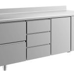 Kühltisch -2 bis +8°C 1865x700x850mm mit 1x Tür, 1x zwei Schubladen und 1x drei Schubladen