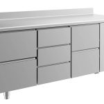 Kühltisch -2 bis +8°C 1865x700x850mm mit 2x zwei Schubladen und 1x drei Schubladen