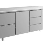 Kühltisch -2 bis +8°C 1865x700x850mm mit 1x Tür, 1x zwei Schubladen und 1x drei Schubladen