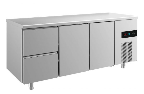 Kühltisch -2 bis +8°C 1865x700x850mm mit 2x Türen und 1x zwei Schubladen – Bild 1