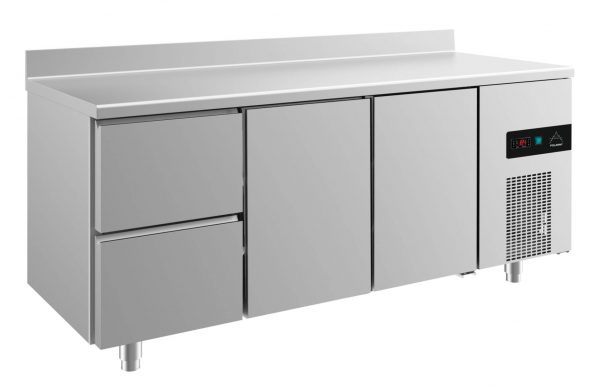 Kühltisch -2 bis +8°C 1865x700x850mm mit 2x Türen und 1x zwei Schubladen – Bild 1