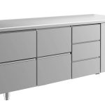 Kühltisch -2 bis +8°C 1865x700x850mm mit 2x zwei Schubladen und 1x drei Schubladen