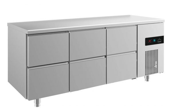 Kühltisch -2 bis +8°C 1865x700x850mm mit 3x zwei Schubladen – Bild 1