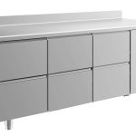 Kühltisch -2 bis +8°C 1865x700x850mm mit 3x zwei Schubladen
