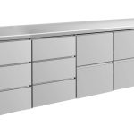 Kühltisch -2 bis +8°C 2330x700x850mm mit 2x zwei Schubladen und 2x drei Schubladen