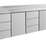 Kühltisch -2 bis +8°C 2330x700x850mm mit 2x Türen und 2x drei Schubladen