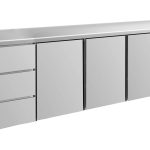 Kühltisch -2 bis +8°C 2330x700x850mm mit 3x Tür und 2x drei Schubladen