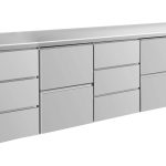 Kühltisch -2 bis +8°C 2330x700x850mm mit 2x zwei Schubladen und 2x drei Schubladen