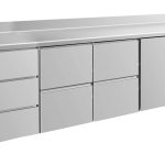Kühltisch -2 bis +8°C 2330x700x850mm mit 1x Tür, 2x zwei Schubladen und 1x 3 Schubladen