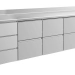 Kühltisch -2 bis +8°C 2330x700x850mm mit 3x zwei Schubladen und 1x drei Schubladen
