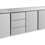 Kühltisch -2 bis +8°C 2330x700x850mm mit 3x Türen und 1x drei Schubladen