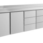 Kühltisch -2 bis +8°C 2330x700x850mm mit 2x Türen und 2x drei Schubladen