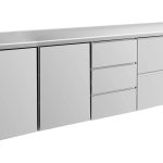 Kühltisch -2 bis +8°C 2330x700x850mm mit 2x Türen, 1x zwei Schubladen und 1x 3 Schubladen