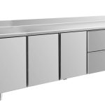 Kühltisch -2 bis +8°C 2330x700x850mm mit 3x Türen und 1x zwei Schubladen