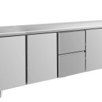 Kühltisch -2 bis +8°C 2330x700x850mm mit 3x Türen und 1x zwei Schubladen