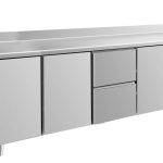 Kühltisch -2 bis +8°C 2330x700x850mm mit 3x Türen und 1x zwei Schubladen