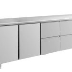 Kühltisch -2 bis +8°C 2330x700x850mm mit 2x Türen und 2x zwei Schubladen