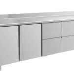 Kühltisch -2 bis +8°C 2330x700x850mm mit 2x Türen und 2x zwei Schubladen