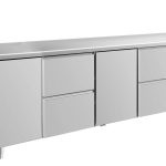 Kühltisch -2 bis +8°C 2330x700x850mm mit 2x Türen und 2x zwei Schubladen