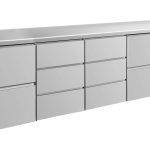 Kühltisch -2 bis +8°C 2330x700x850mm mit 2x zwei Schubladen und 2x drei Schubladen