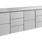Kühltisch -2 bis +8°C 2330x700x850mm mit 2x zwei Schubladen und 2x drei Schubladen