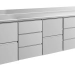 Kühltisch -2 bis +8°C 2330x700x850mm mit 2x zwei Schubladen und 2x drei Schubladen