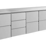 Kühltisch -2 bis +8°C 2330x700x850mm mit 3x zwei Schubladen und 1x drei Schubladen