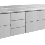 Kühltisch -2 bis +8°C 2330x700x850mm mit 3x zwei Schubladen und 1x drei Schubladen