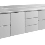 Kühltisch -2 bis +8°C 2330x700x850mm mit 1x Tür, 2x zwei Schubladen und 1x 3 Schubladen